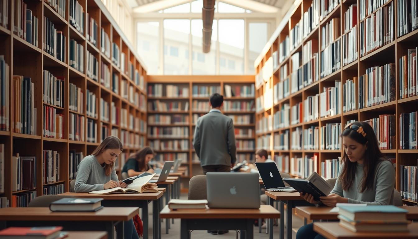 Student using a study guide to organize academic notes